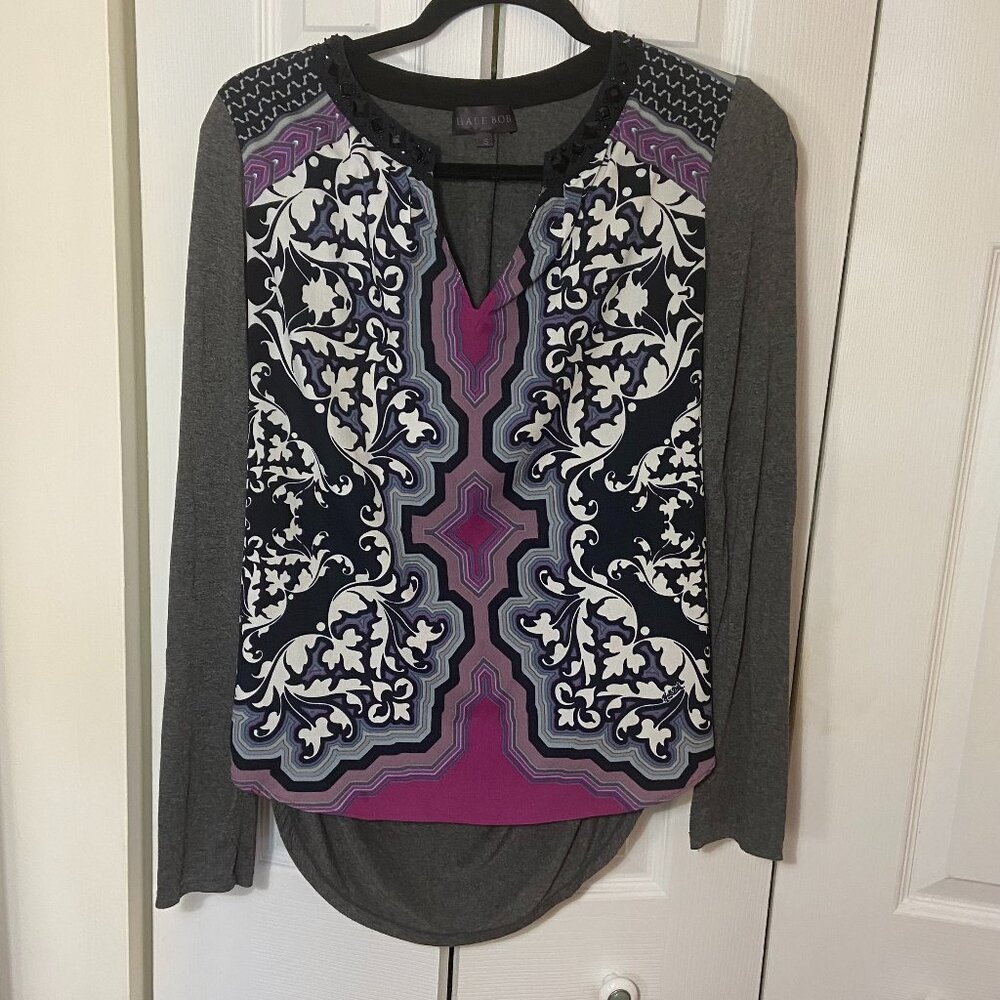 Beautiful Hale Bob Beaded Neck Top